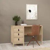 Barcelona Jackson 2 Drawer Desk - Hickory Oak