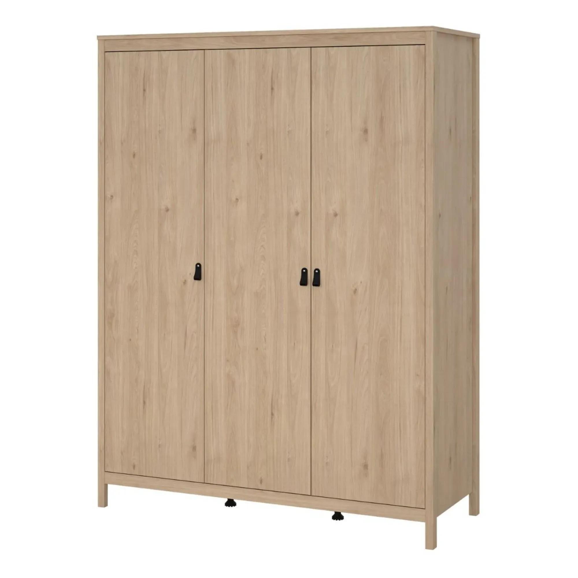 Barcelona Jackson Hickory 3 Door Wardrobe - Oak