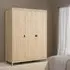 Barcelona Jackson Hickory 3 Door Wardrobe - Oak