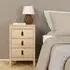 Barcelona Jackson Hickory 3 Drawer Bedside Table - Oak