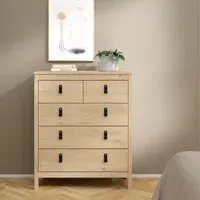 Barcelona Jackson Hickory 3+2 Drawer Chest - Oak