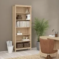 Barcelona Jackson Hickory 5 Shelf Bookcase - Oak