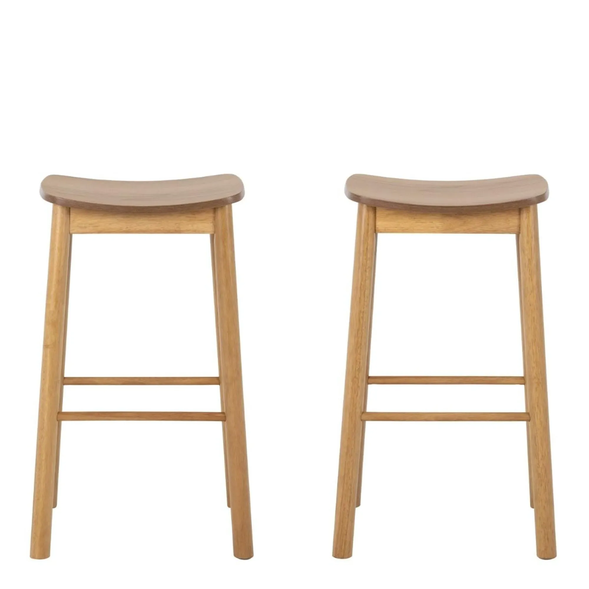 Barlow Backless Bar Stool Set of 2 - Oak