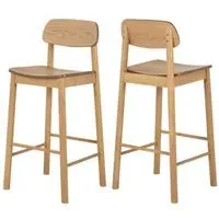 Barlow Bar Stool Set of 2 - Oak
