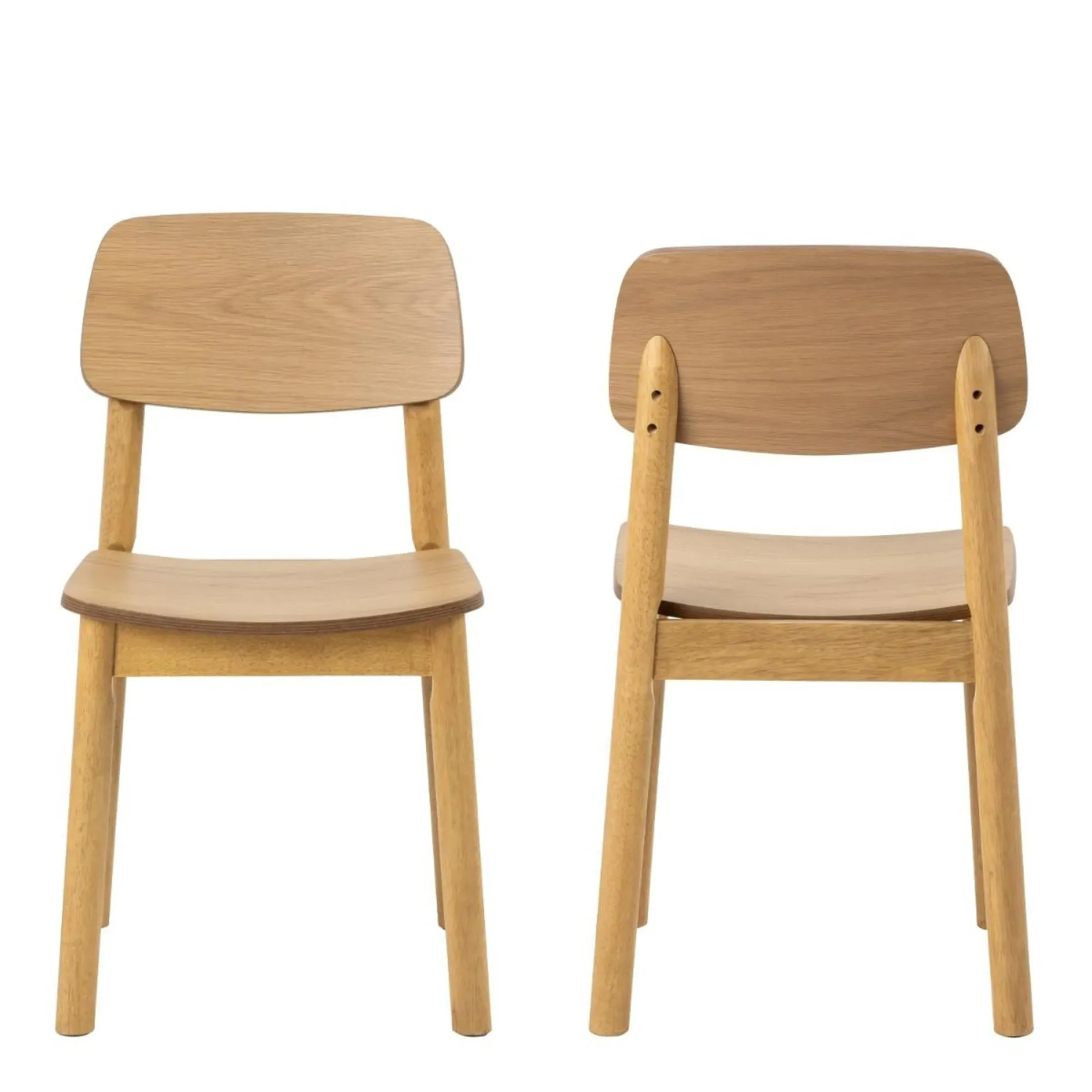 Barlow Dining Chair Set of 2 - Oak Effect