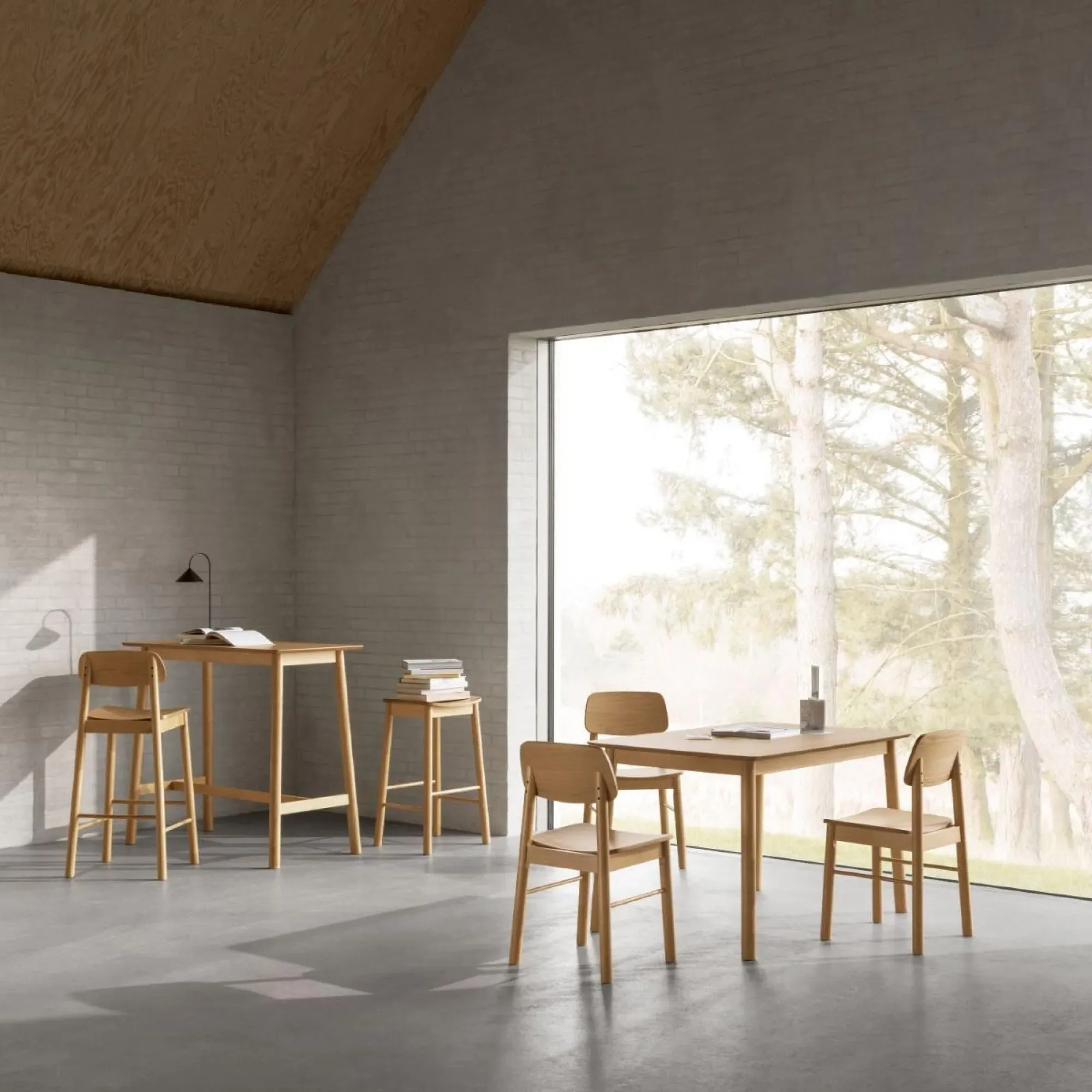 Barlow Dining Chair Set of 2 - Oak Effect