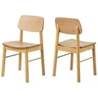 Barlow Dining Chair Set of 2 - Oak Effect