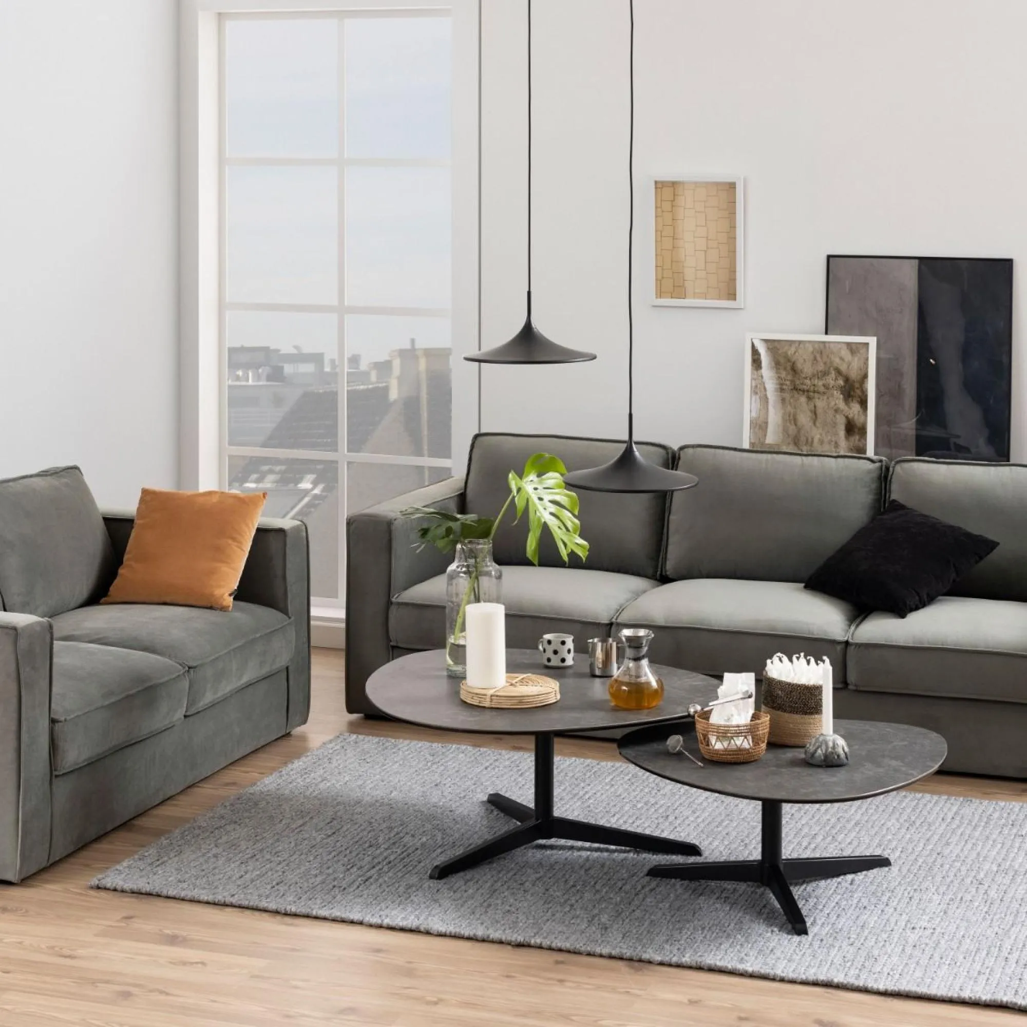 Barnsley Coffee Table - Black, Ceramic