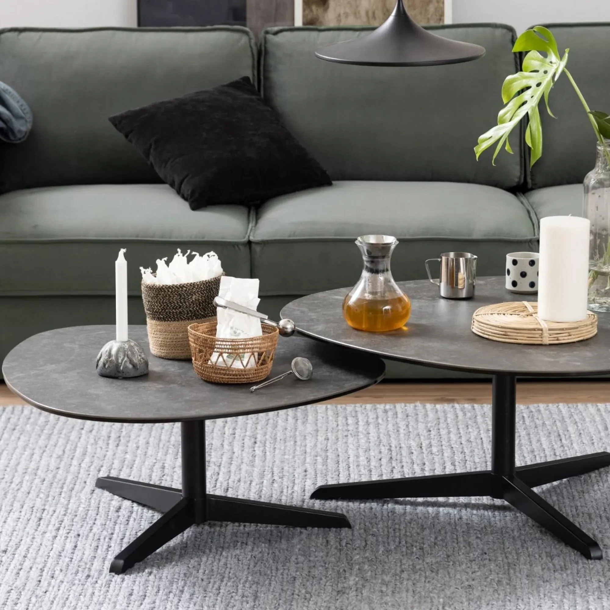 Barnsley Small Coffee Table - Black, Ceramic