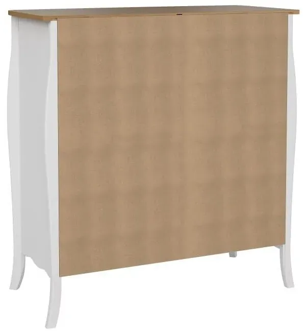 Baroque 2 Door Small Sideboard - White