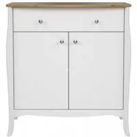 Baroque 2 Door Small Sideboard - White