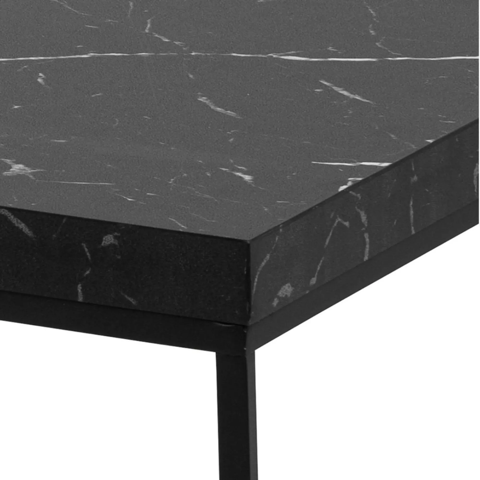 Barossa Coffee Table - Black, Marble Effect