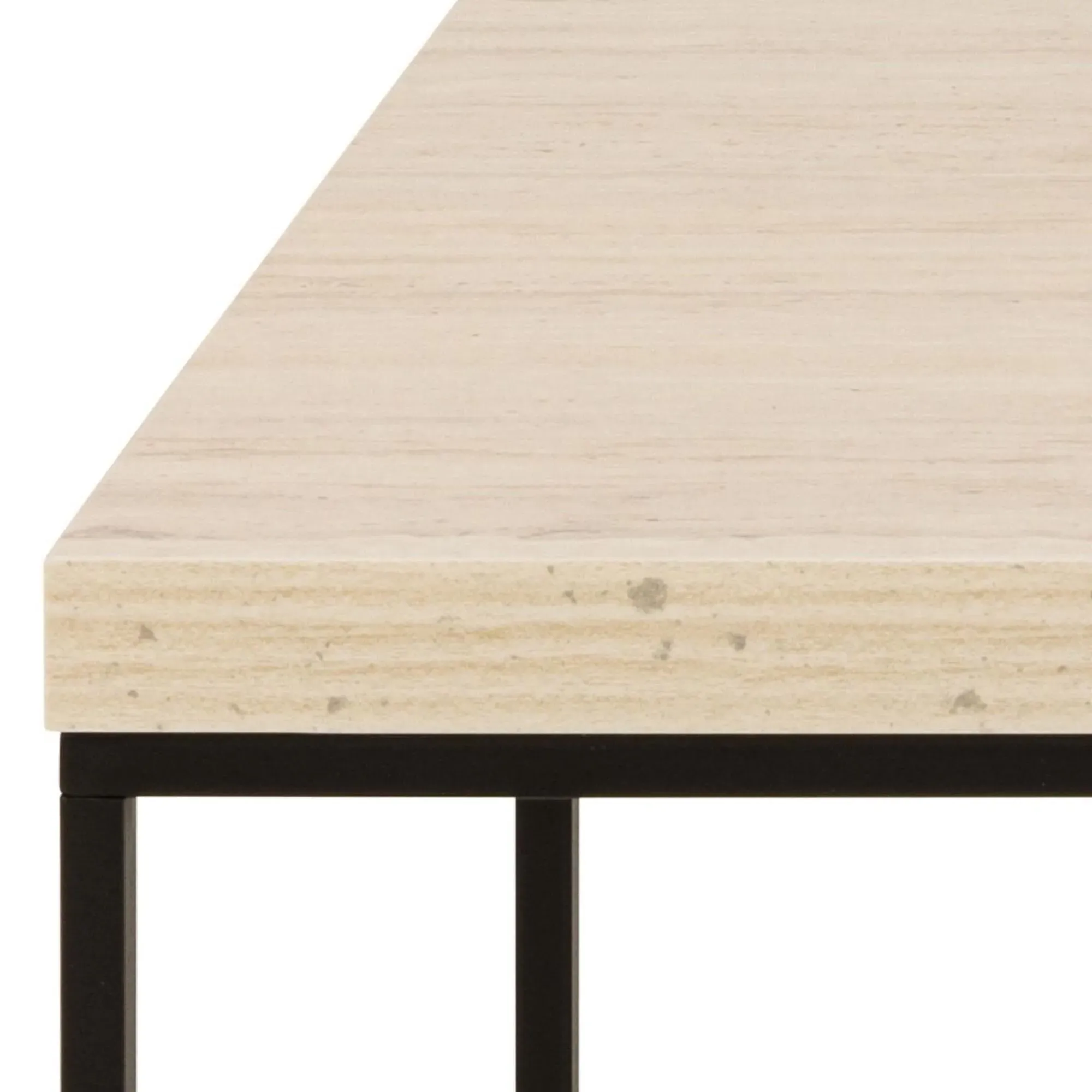 Barossa Coffee Table - Brown, Faux Travertine