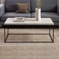 Barossa Coffee Table - Brown, Faux Travertine