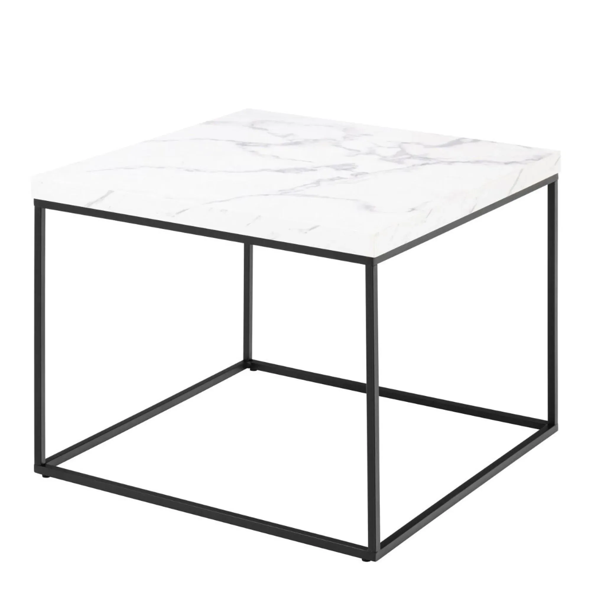 Barossa Square Coffee Table - White, Marble Effect