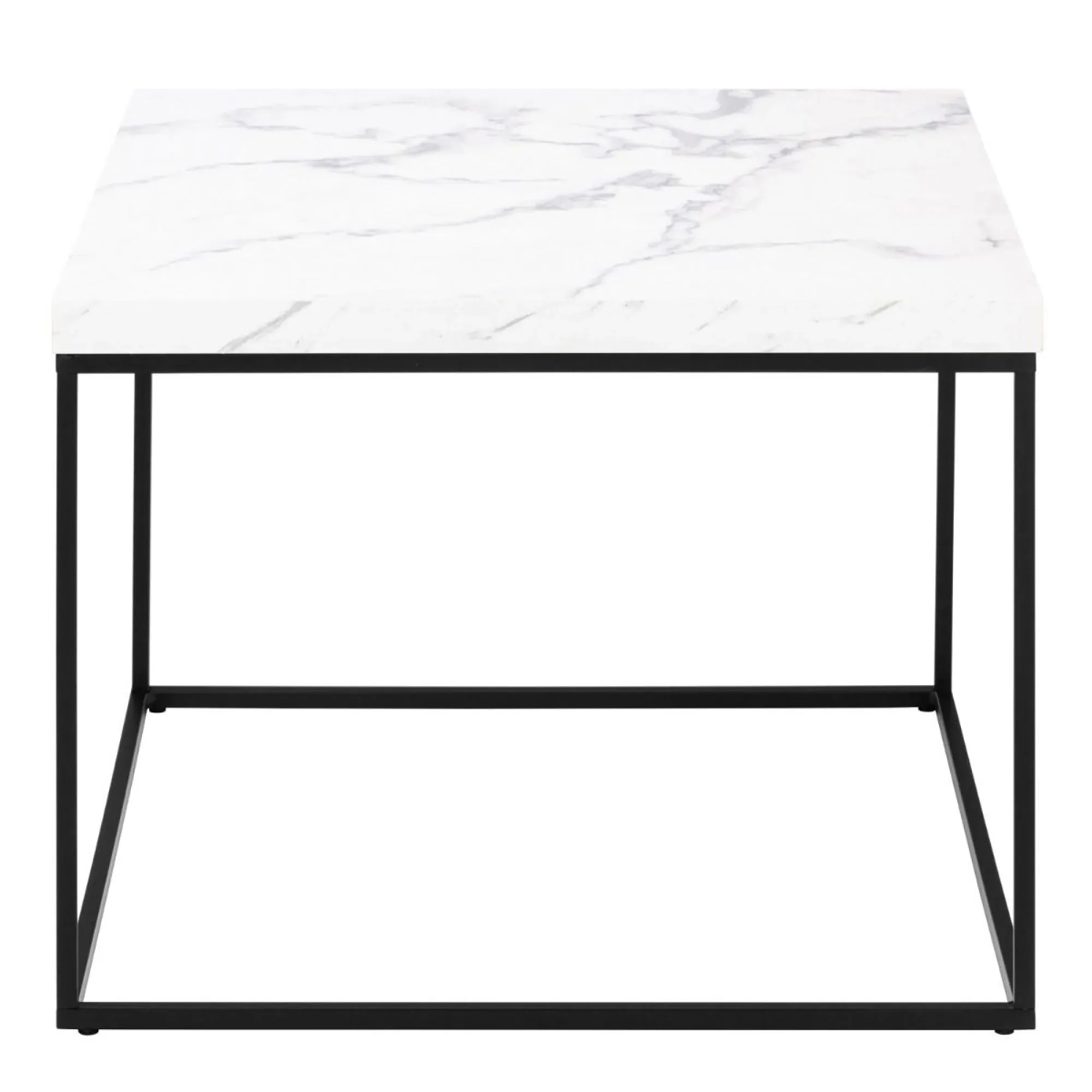 Barossa Square Coffee Table - White, Marble Effect
