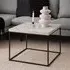 Barossa Square Coffee Table - White, Marble Effect