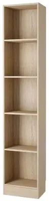Basic Narrow Bookcase - Oak image