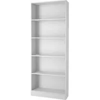 Basic Wide Bookcase - White