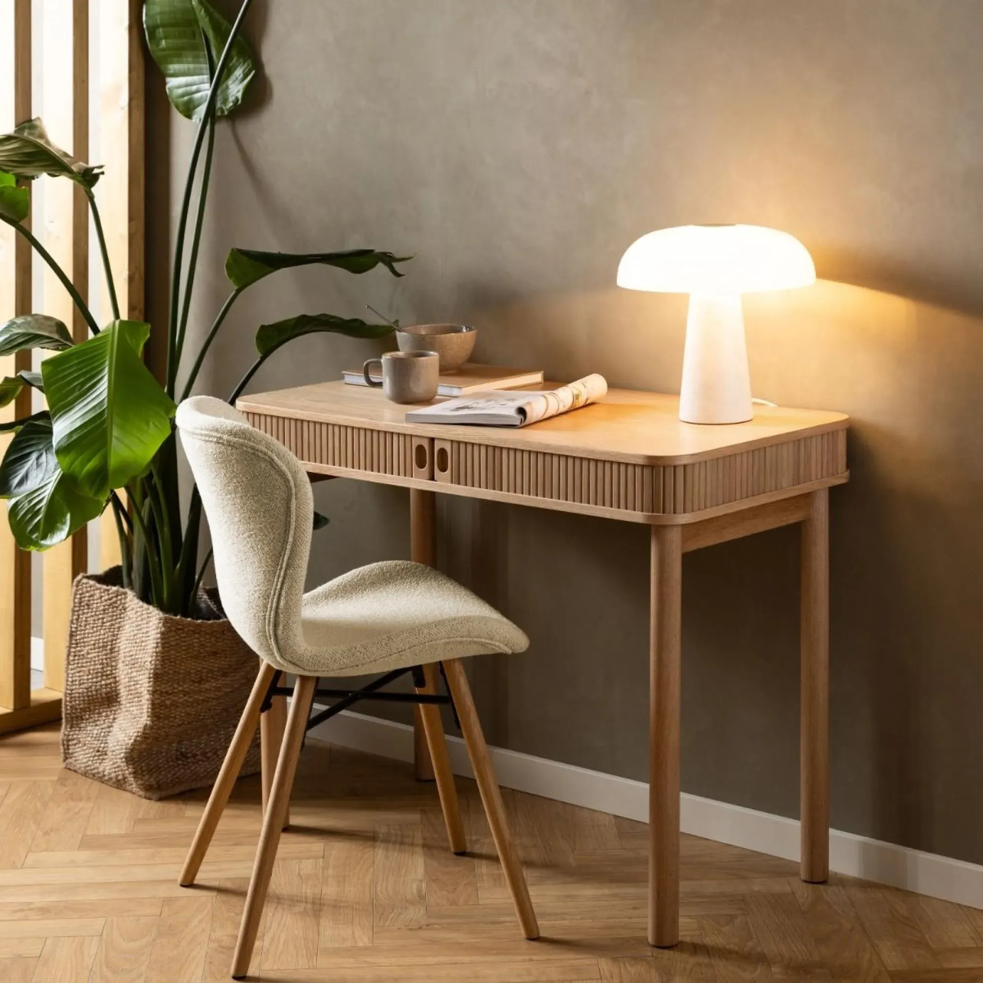 Batilda Dining Chair - Cream, Fabric