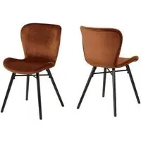 Batilda Swivel Dining Chair - Copper, Fabric