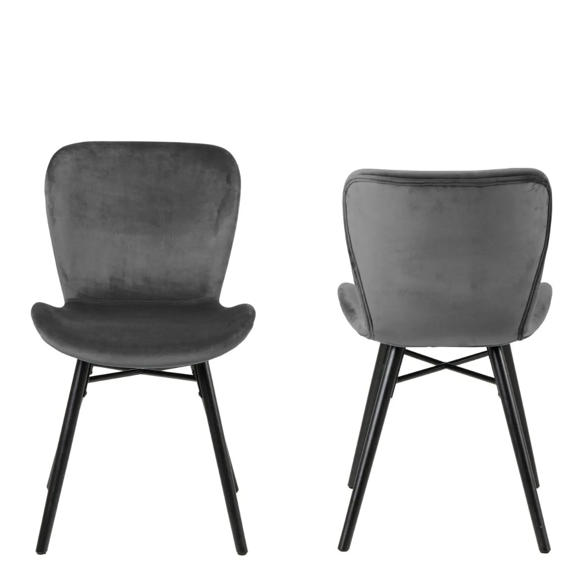 Batilda Swivel Dining Chair - Dark Grey, Fabric