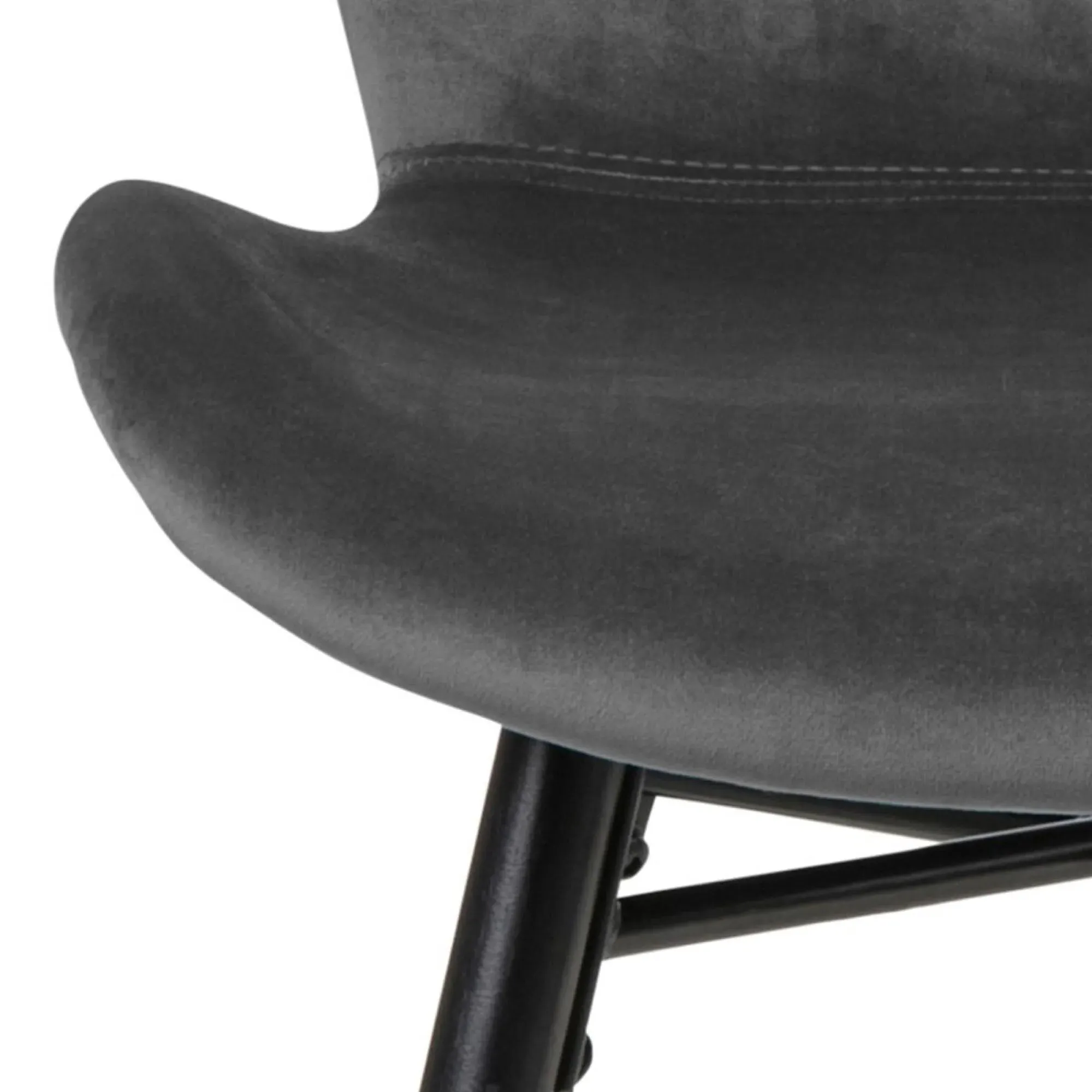 Batilda Swivel Dining Chair - Dark Grey, Fabric