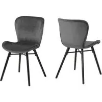 Batilda Swivel Dining Chair - Dark Grey, Fabric