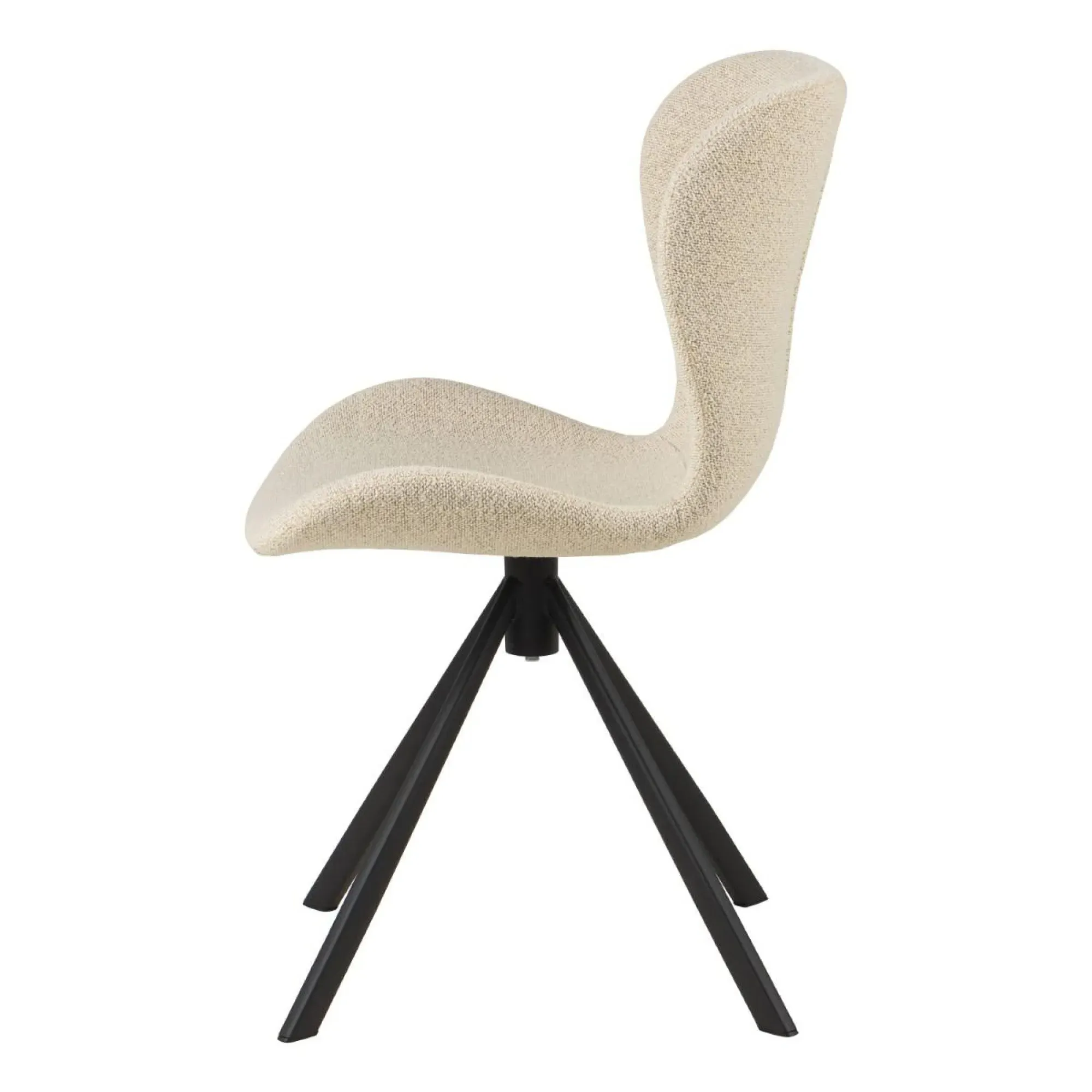 Batilda Swivel Dining Chair Set of 2 - Cream, Fabric