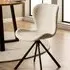 Batilda Swivel Dining Chair Set of 2 - Cream, Fabric