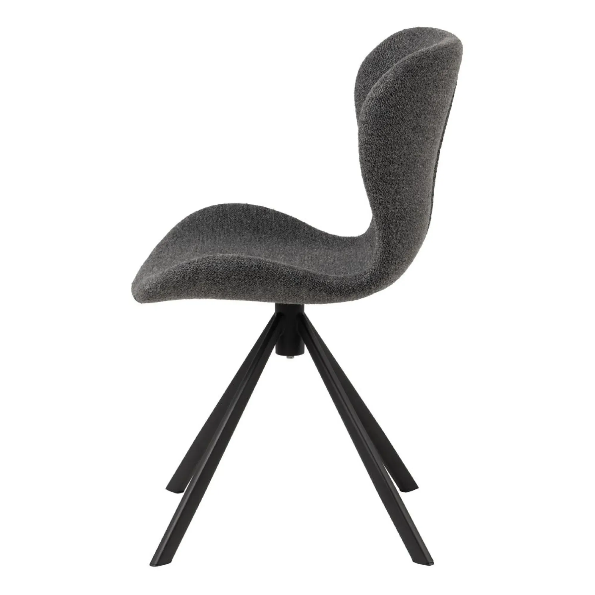 Batilda Swivel Dining Chair Set of 2 - Grey, Fabric