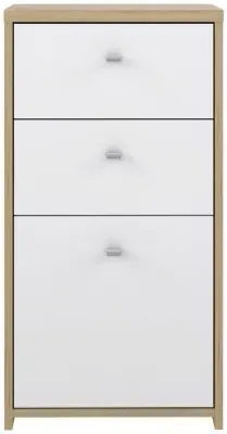 Best 2 Drawer 1 Door Cabinet - Oak, White image