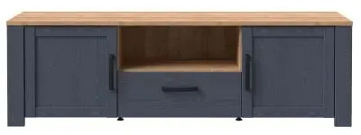 Bohol 166cm TV Unit with Storage - Blue, Oak image