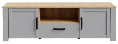 Bohol 166cm TV Unit with Storage - Grey, Oak
