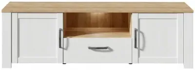 Bohol 166cm TV Unit with Storage - White, Oak