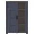 Bohol 2 Door Display Cabinet - Navy, Riviera Oak