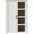 Bohol 2 Door Display Cabinet - White, Riviera Oak