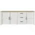 Bohol 3-Door Extra Large Sideboard - White, Riviera Oak