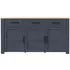 Bohol 3 Door Medium Sideboard - Blue, Oak