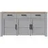 Bohol 3 Door Medium Sideboard - Grey, Oak