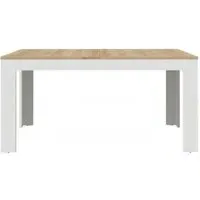 Bohol 6-8 Seater Extendable Dining Table - White, Oak