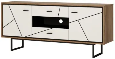 Brolo 167cm TV Unit - Walnut, White image