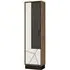 Brolo Tall Glazed Display Cabinet - RHF - Walnut, White