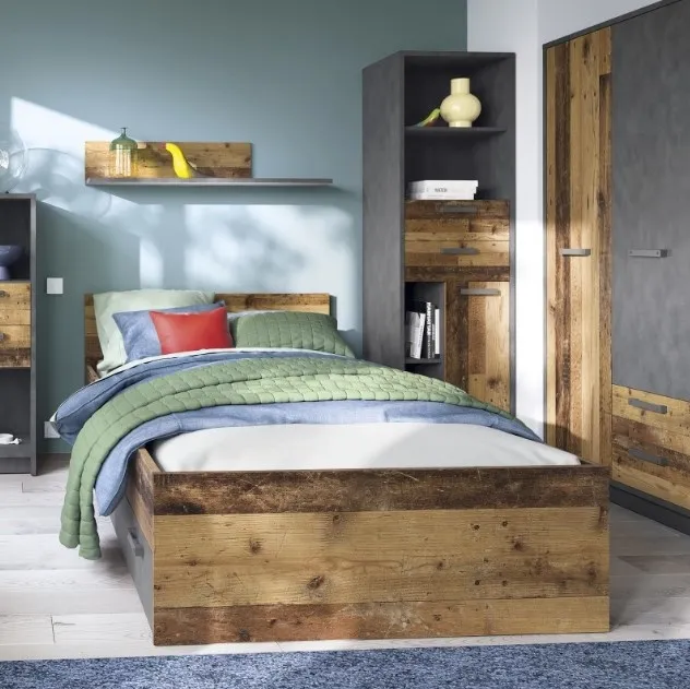 Brooklyn 2 Door 2 Drawer Double Wardrobe - Walnut