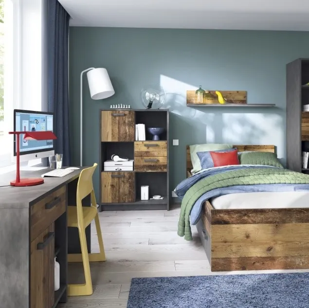 Brooklyn Writing Desk with Storage - Walnut