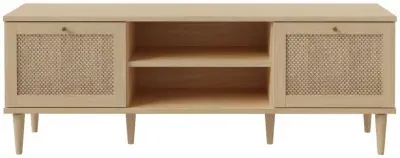 Calasetta 159cm TV Unit - Rattan Effect, Oak image