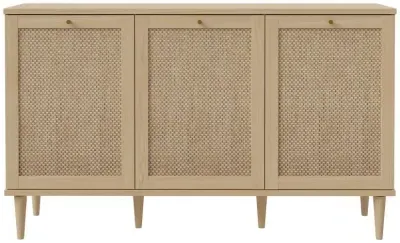 Calasetta 3 Door Sideboard - Rattan, Oak