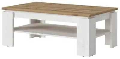 Celesto 110cm Coffee Table - White, Oak