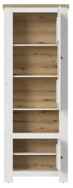 Celesto 2 Door Hall Cabinet - White, Oak