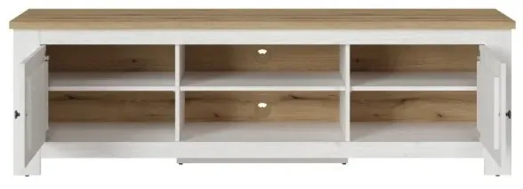Celesto Large TV Unit - White, Oak